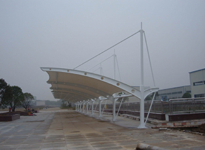 秦皇島<font color='red'>膜結構車棚</font>【北方管業公司等】施工案例