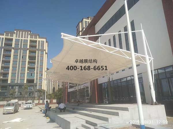 鄭州市中牟白沙鎮金林路小學膜結構看臺/罩棚工程動態